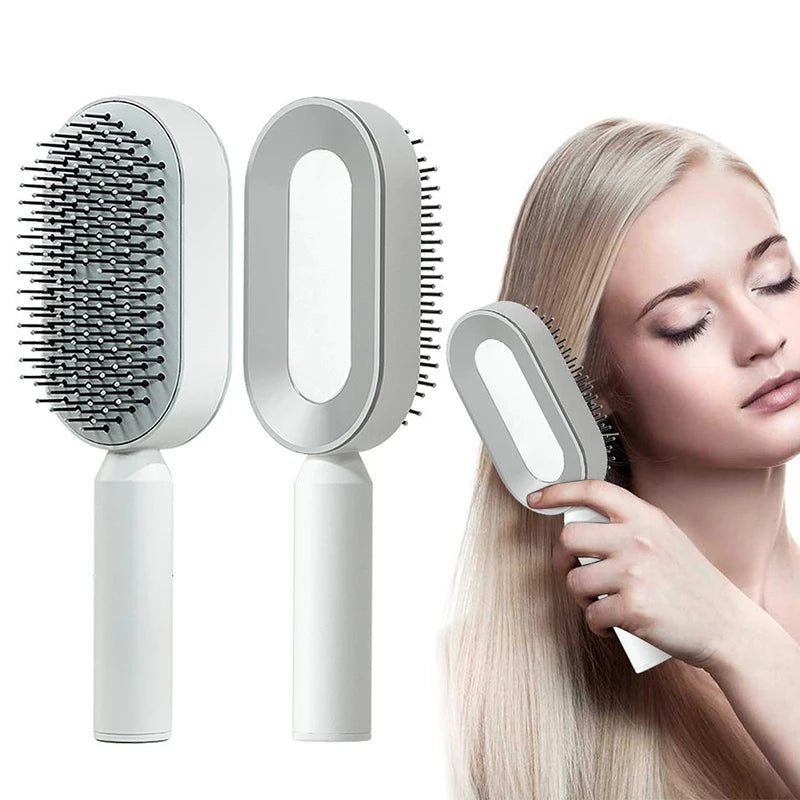 Escova de cabelo com limpeza rápida