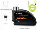 Alarme bloqueador de disco de moto e bicicleta